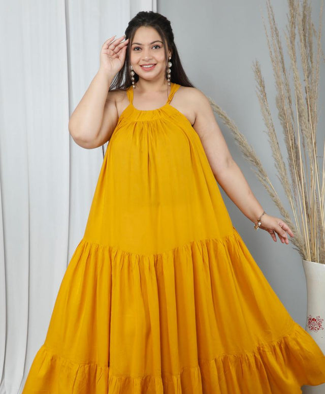 SUNFLOWER SHEER RESORT CURVY DRESS - Label Saasha
