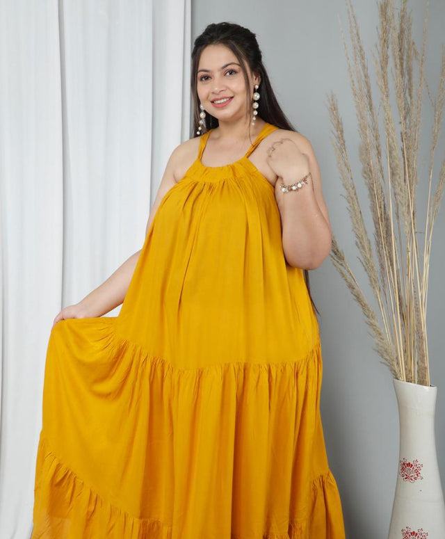 SUNFLOWER SHEER RESORT CURVY DRESS - Label Saasha