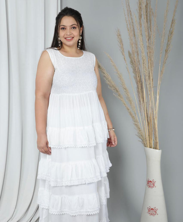 ELICE SNOWY FLARED DRESS - Label Saasha