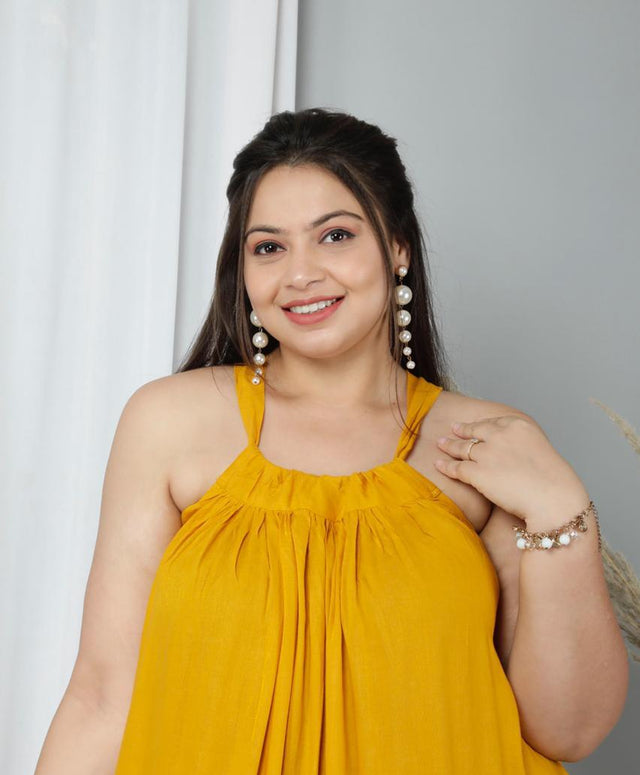SUNFLOWER SHEER RESORT CURVY DRESS - Label Saasha