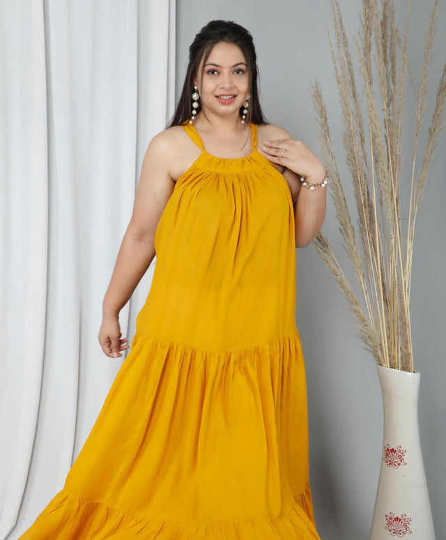 SUNFLOWER SHEER RESORT CURVY DRESS - Label Saasha
