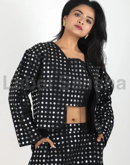 Charcoal Elegance Midi-Set