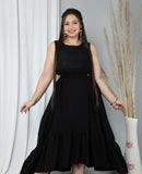 LARA BLACK BRUNCH CURVY DRESS