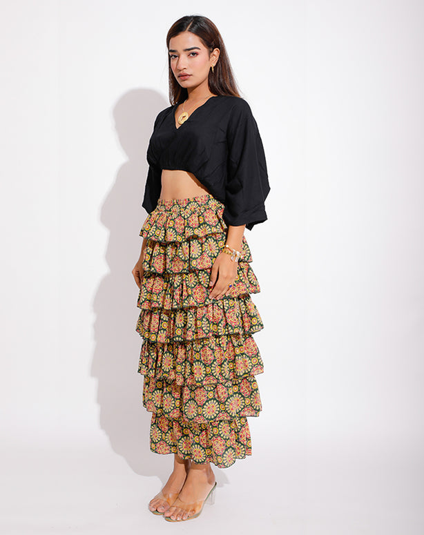 Santorini Tiered Classic Skirt