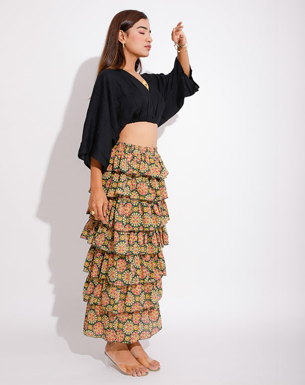 Santorini Tiered Classic Skirt