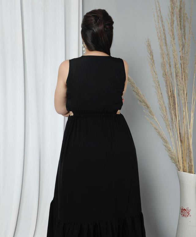 LARA BLACK BRUNCH CURVY DRESS - Label Saasha