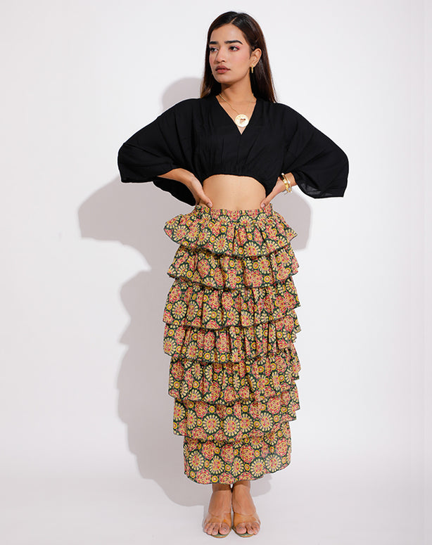 Santorini Tiered Classic Skirt