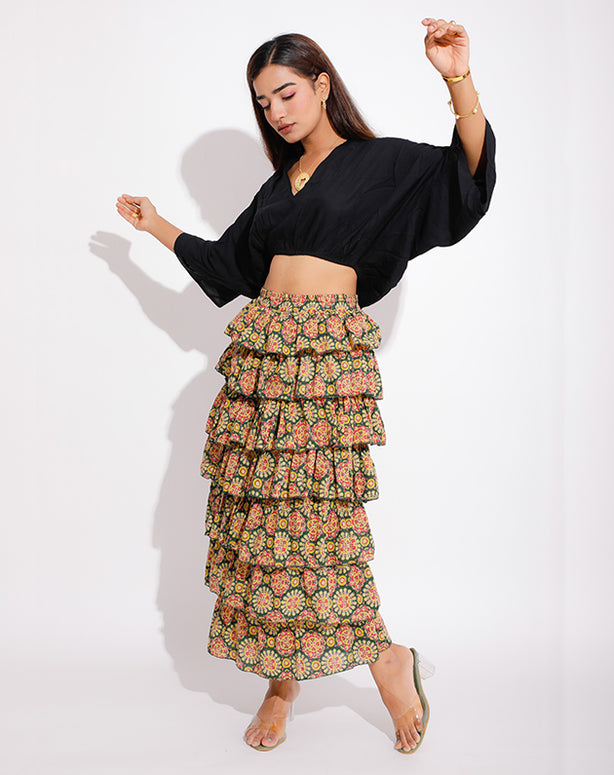 Santorini Tiered Classic Skirt