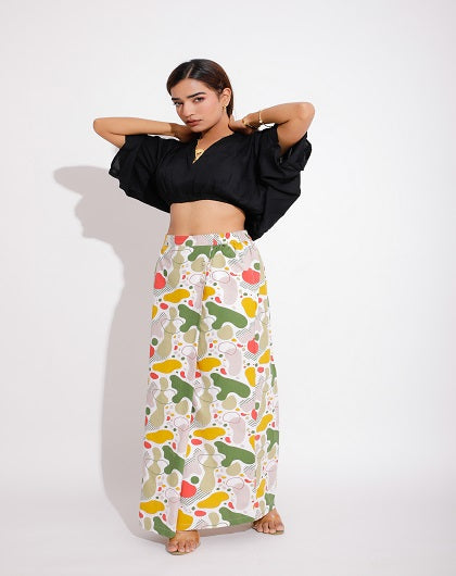 Escape Print Retro Skirt - Label Saasha