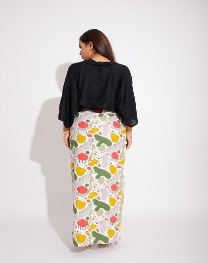 Escape Print Retro Skirt - Label Saasha
